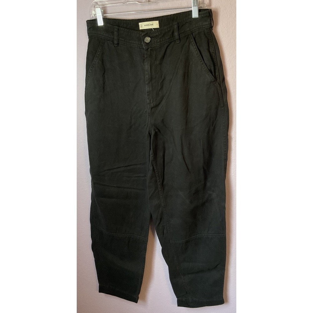 Everlane Black Denim High Rise Wide Leg‎ Jeans Pants Size 6 100% Tencell